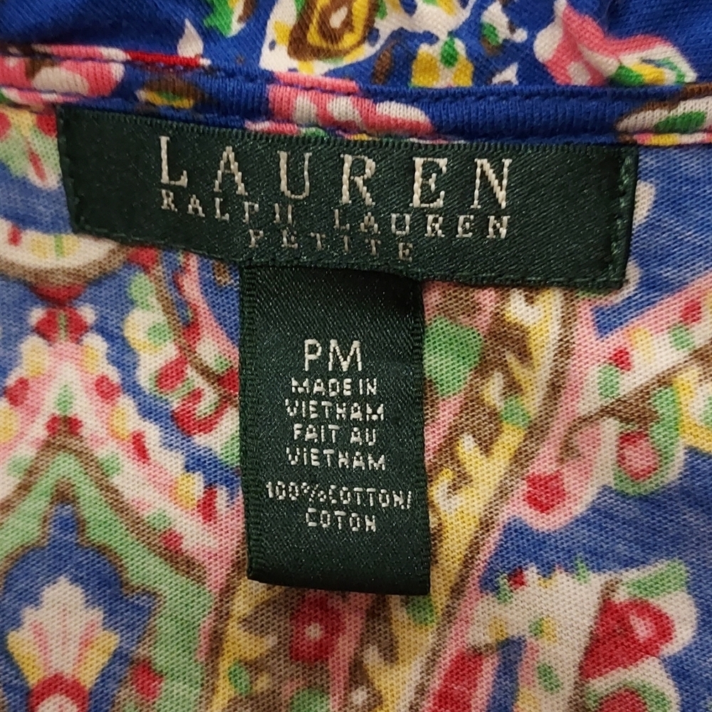 Womans Lauren ralph Lauren multi colored paisley print blouse - Picture 5 of 8